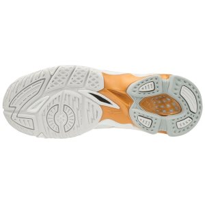 Mizuno Wave Voltage Παπουτσια Βολλευ Γυναικεια - Ασπρα/Χρυσο Χρωμα